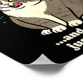 Funny Christmas Cat Meme Caroling Holiday Santa Ha Poster (Hoek)