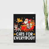 Funny Christmas Cat Santa Xmas Pajamas Cats For Ev Kaart (Voorkant)