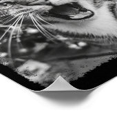 Funny Christmas Cat Selfie  Poster (Hoek)