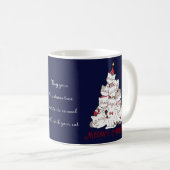 Funny Christmas Cats Cat Lover Naam Navy Blue Mok (Voorkant rechts)