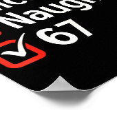 Funny Christmas Checked List Nice Naughty 6 7 Meme Poster (Hoek)