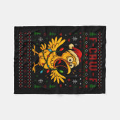 Funny Christmas Chicken F-caw-f Rooster Meme Humor Fleece Deken (Voorkant (Horizontaal))