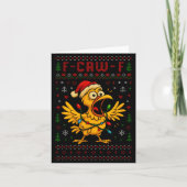 Funny Christmas Chicken F-caw-f Rooster Meme Humor Kaart (Voorkant)