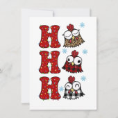 Funny Christmas Chicken Ho Ho Ho Kaart (Voorkant)