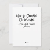 Funny Christmas Chicken Ho Ho Ho Kaart (Achterkant)