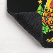 Funny Christmas Chicken Lights Santa Hat F-caw-f Muismat (Hoek)