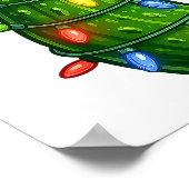 Funny Christmas Ckle Santa Hat Holiday Lights Gift Poster (Hoek)