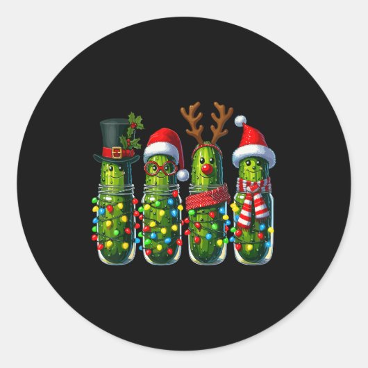 Funny Christmas Ckles  Ronde Sticker (Voorkant)