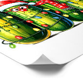 Funny Christmas Ckles Santa Claus Hat Xmas Lights Poster (Hoek)