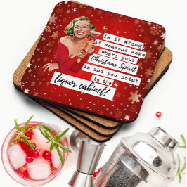 Funny Christmas Coaster Best Friend Liquor Cabinet Bier Onderzetter