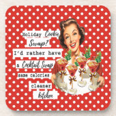 Funny Christmas Coaster Retro Best Friend Cookie Bier Onderzetter (Voorkant)