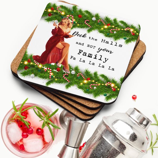 Funny Christmas Coaster Retro Best Friend Deck Bier Onderzetter