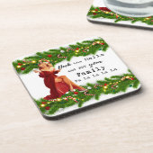 Funny Christmas Coaster Retro Best Friend Deck Bier Onderzetter (Linkerzijde)