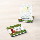 Funny Christmas Coaster Retro Best Friend Deck Bier Onderzetter (Rechterzijde)