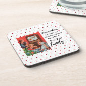 Funny Christmas Coaster Retro Best Friend Normal Bier Onderzetter (Linkerzijde)