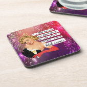 Funny Christmas Coaster Retro Best Friend NYE Bier Onderzetter (Linkerzijde)