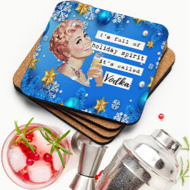 Funny Christmas Coaster Retro Best Friend Spirit Bier Onderzetter