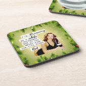 Funny Christmas Coaster Retro Best Friend XMAS Bier Onderzetter (Linkerzijde)
