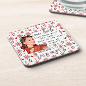 Funny Christmas Coaster Retro Gift Best Friend Bier Onderzetter (Linkerzijde)