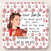 Funny Christmas Coaster Retro Gift Best Friend Bier Onderzetter (Voorkant)