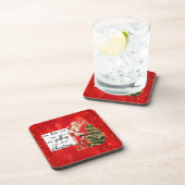 Funny Christmas Coaster Retro Gift Best Friend Lit Bier Onderzetter (Rechterzijde)