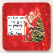 Funny Christmas Coaster Retro Gift Best Friend Lit Bier Onderzetter (Voorkant)