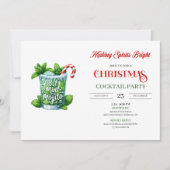 Funny Christmas Cocktails Party festive invite Kaart (Voorkant)