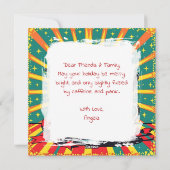 Funny Christmas, Coffee and Panic Pop Art Humorous Feestdagenkaart (Achterkant)