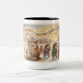 Funny Christmas Coffee Mug – Powered by Christmas Tweekleurige Koffiemok (Center)
