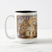 Funny Christmas Coffee Mug – Powered by Christmas Tweekleurige Koffiemok (Links)