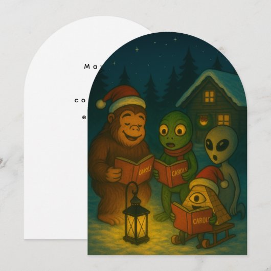 Funny Christmas Conspiracy Holiday Card Feestdagenkaart (Voorkant / Achterkant)