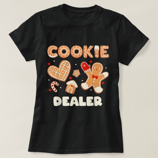 Funny Christmas Cookie Dealer Baking Design T-shirt (Design voorkant)