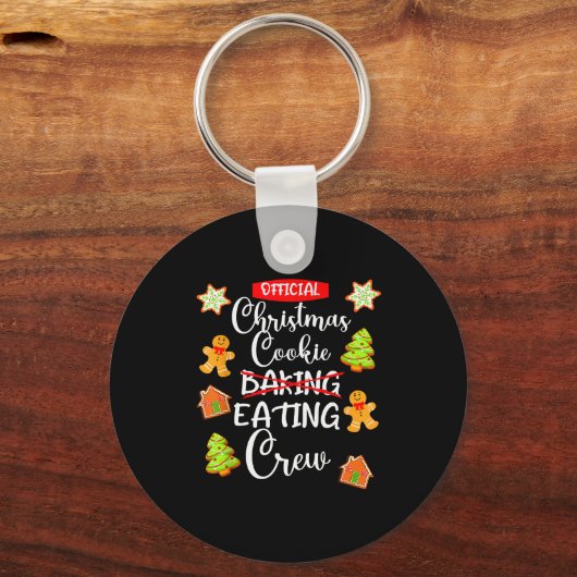 Funny Christmas Cookie Eating Not Baking Crew - Gi Sleutelhanger (Voorkant)