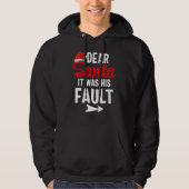 Funny Christmas Couples Shirts Dear Santa It Was H (Voorkant)