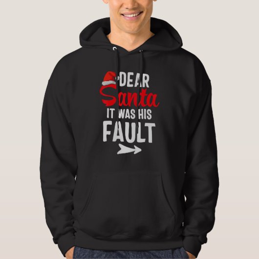 Funny Christmas Couples Shirts Dear Santa It Was H (Voorkant)