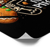 Funny Christmas Cut My Life Into Eces Gingerbread  Poster (Hoek)