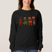 Funny Christmas Dachshunds Trui (Voorkant)