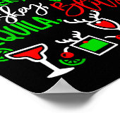 Funny Christmas Dasher Dancer Prancer Vixen Whiske Poster (Hoek)