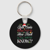 Funny Christmas Dear Santa How Much Do You Know  Sleutelhanger (Voorkant)