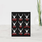 Funny Christmas Deer Hunters All Of Santa's Reinde Kaart (Voorkant)