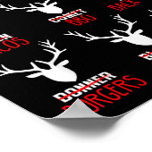 Funny Christmas Deer Hunters All Of Santa's Reinde Poster (Hoek)