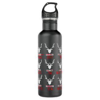 Funny Christmas Deer Hunters All of Santa's Reinde Waterfles