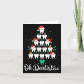 Funny Christmas Dentist Xmas Dental Oh Dentistree Kaart (Voorkant)