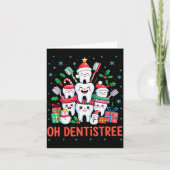 Funny Christmas Dentist Xmas Dental Oh Dentistree  Kaart (Voorkant)