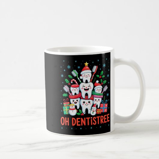 Funny Christmas Dentist Xmas Dental Oh Dentistree  Koffiemok (Rechts)