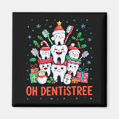 Funny Christmas Dentist Xmas Dental Oh Dentistree  Magneet (Voorkant)