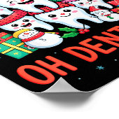 Funny Christmas Dentist Xmas Dental Oh Dentistree Poster (Hoek)