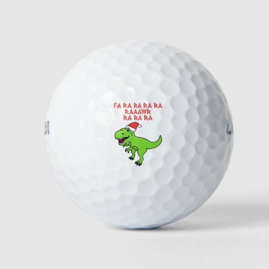 Funny Christmas Dinosaur Golfballen (Voorkant)