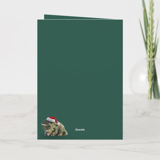 Funny Christmas dinosaur Kaart (Achterkant)