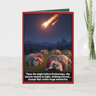 Funny Christmas dinosaur Kaart